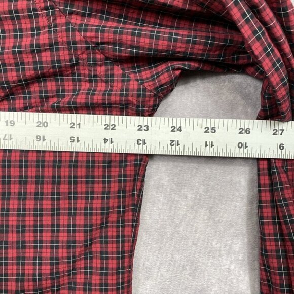 Polo Ralph Lauren Button Up Shirt Mens 17 / 43 Red Plaid Long Sleeve Slim Fit - Picture 9 of 10